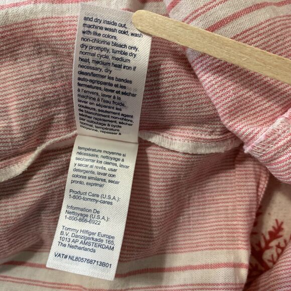 Tommy Jeans Crop Top Women 14 Pink White Sleeveless Hilfiger Logo Preppy Summer - Picture 13 of 15